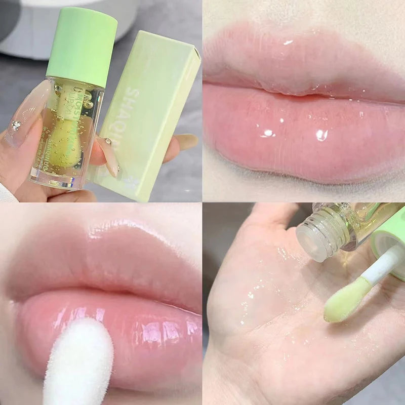 Water-light Lip Gloss Korean-style Lipstick Makeup Dupes Moisturizing Lip Serum Oil Jelly Mirror lipstick Makeup Base Lip Care