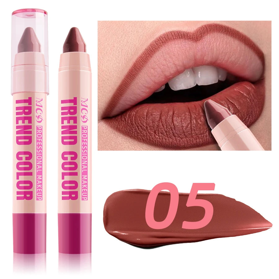 Moisturizing 12 Color Lipliner Pen Waterproof Plumping Stain Lipstick Natural Nude Pink Lip Liner Outline Lips Contour Makeup Fo