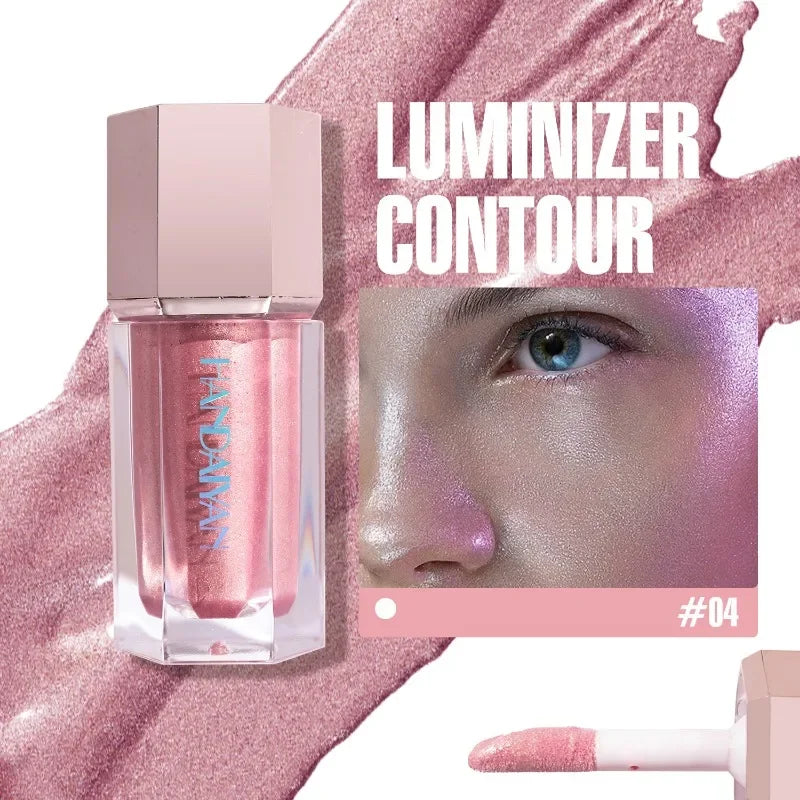 Shimmer Liquid Highlighter Stick Face Makeup Bronzer Cream Rouge Tint Contouring Highlighter Pen Women Body Brighten Cosmetic