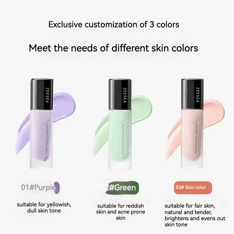 ZEESEA 3in1 Primer Concealer BB Cream Makeup Base Natural Liquid Foundation Longlasting Invisible Pores Whitening Grooming