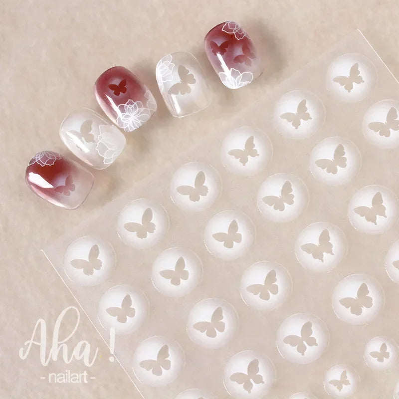 1sheet 3D Sweet Cherry Fruit Nail Art Stickers Summer Peach/Lemon/Star/Moon Nail Decals 8*10cm Adhesive Red Cherry Nail Decor