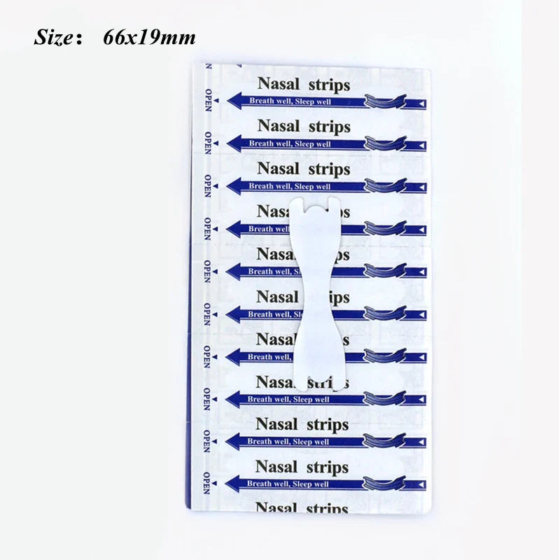 50pcs/Lot Transparent Nasal Strips Anti-Snoring Sticker Better Nose Breath Reduce Snoring Tool Health Care Stop Snoring Patch