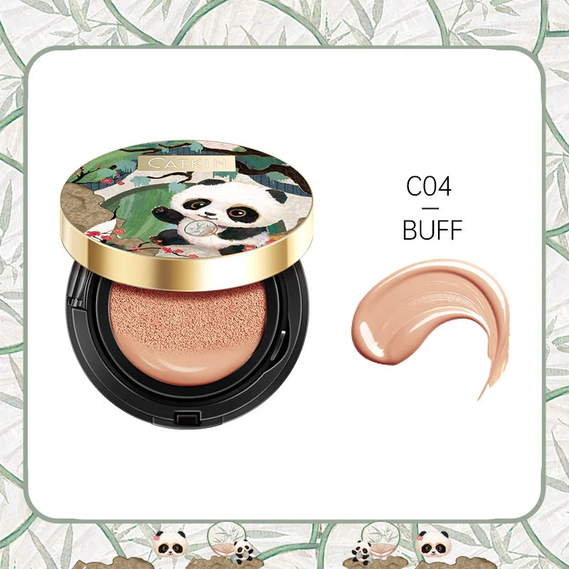CATKIN Makeup Panda Land Full Coverage Cushion Foundation Breathable Hydrating Nourishing Poreless Foundation for Sensitive skin