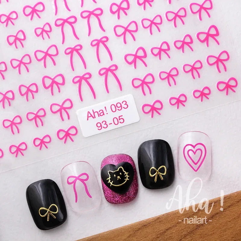 1sheet 3D Sweet Cherry Fruit Nail Art Stickers Summer Peach/Lemon/Star/Moon Nail Decals 8*10cm Adhesive Red Cherry Nail Decor
