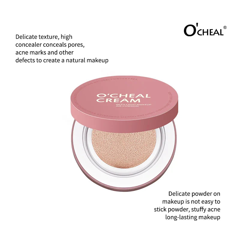 OCHEAL CC Cream Cushion Foundation Cream Long Lasting Moisturizing Concealer Foundation BB Cream For Face Makeup Concelear