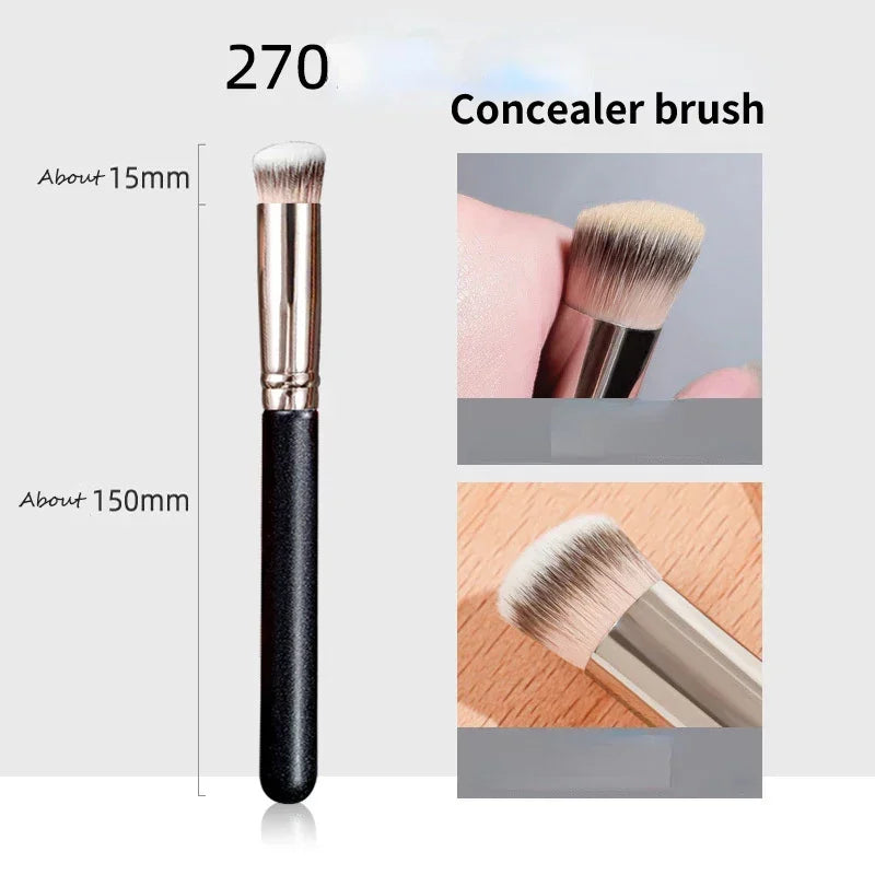 1 Pc Professional Makeup Brushes Set High-End Foundation Concealer Contour Blending Beauty Cosmetic Brush Frosted Wooden Handle