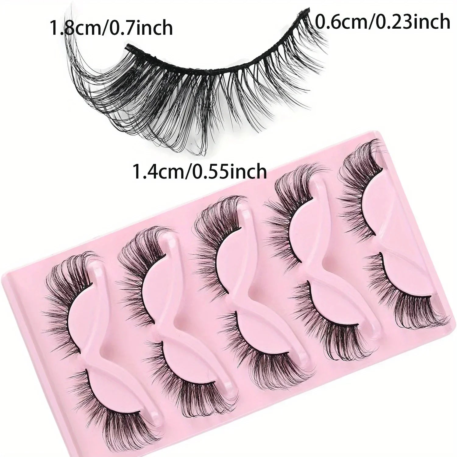 15Pairs 3-Pack Cat Eye Lashes Long Lashes Cat Eye Look Wispy Lashes Eye End Elongated Strip Thick False Eyelashes