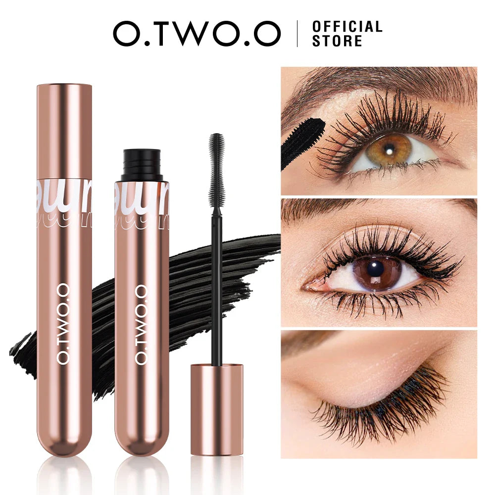 O.TWO.O Mascara Waterproof 4D Silk Fiber Curling Volume Lashes Thick Lengthening Nourish Eyelash Extension High Quality Makeup