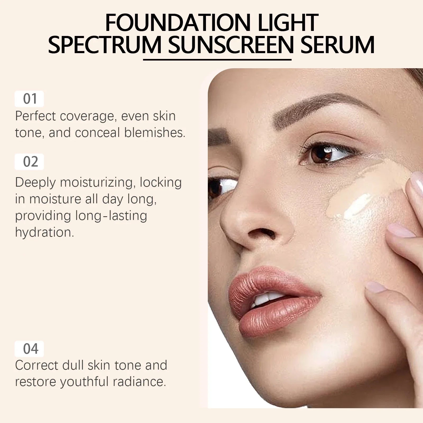 4 in 1 Liquid Foundation Concealer Full Coverage Long Lasting Waterproof Professional Makeup for Dark Circles And Blemishes