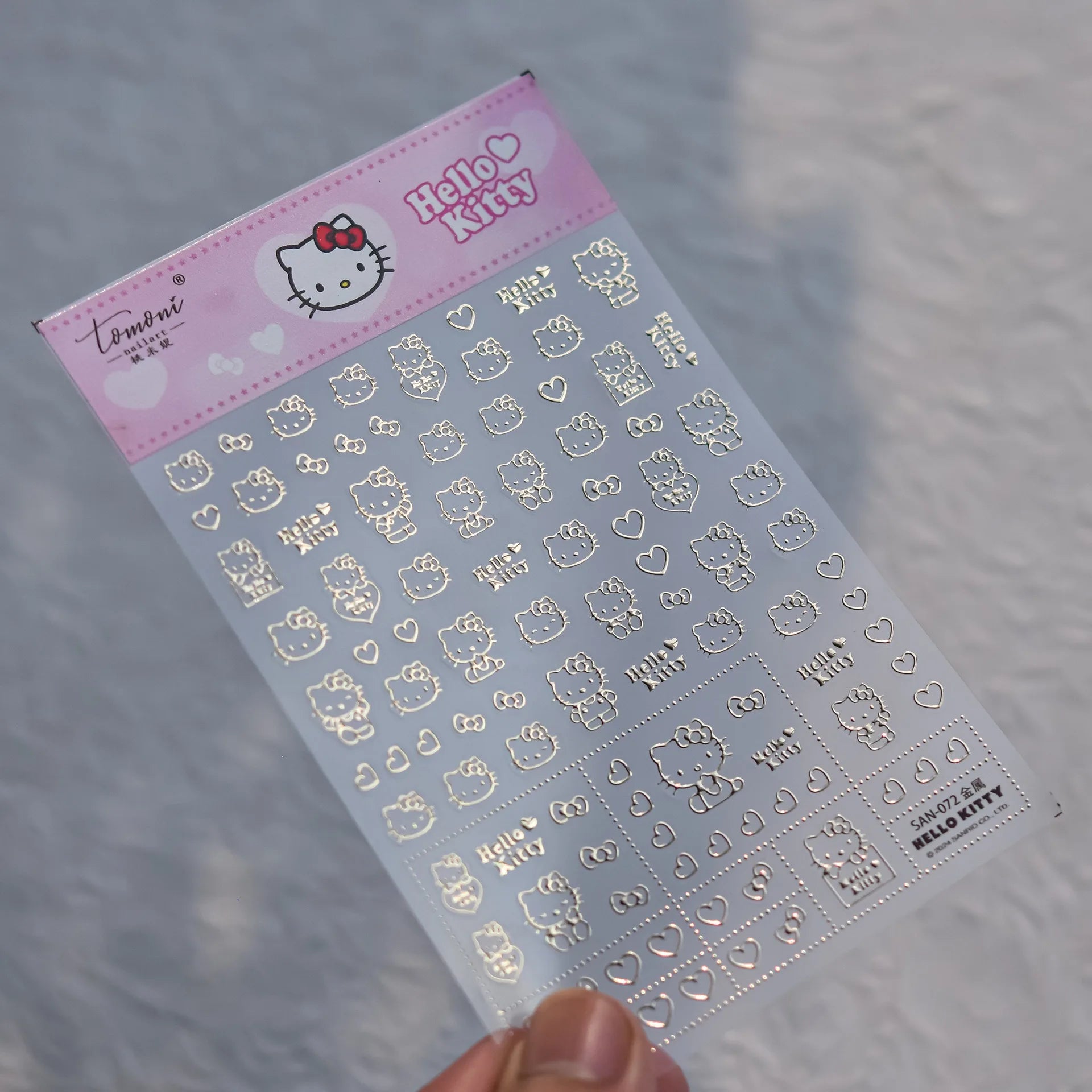 1PCS New Color Laser Hello Kitty Cartoon 5D Nail Stickers Sanrio Cinnamoroll Pochacco Nail Art Supplies DIY Nail Art Stickers