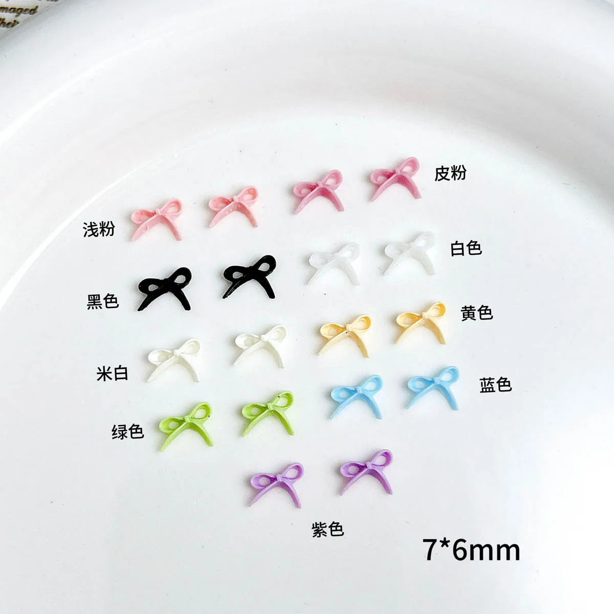 8Styies Bows Design Nail Art Aaccessories Mixed Colors Bow Macaron Cartoon 3D Ribbon Bow tie Resin Nail Charms DIY Manicure Tool