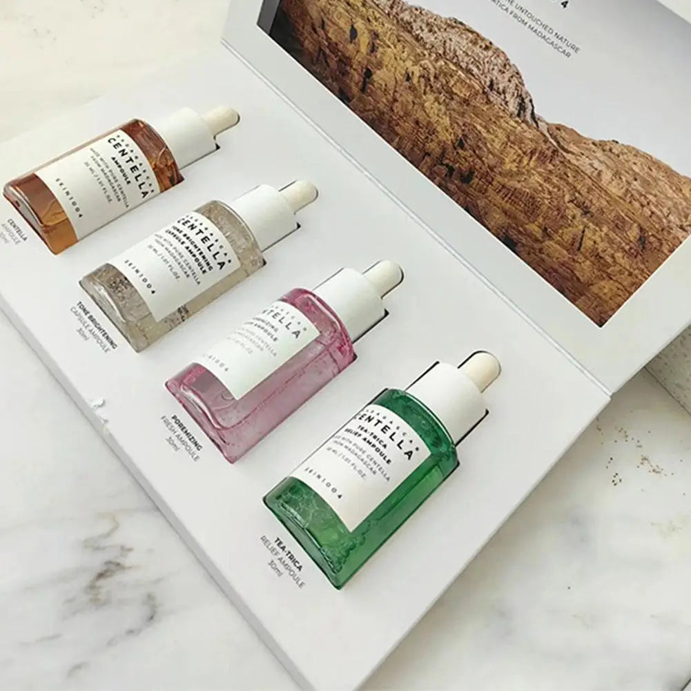Centella Asiatica Skin Care Set Essence Moisturizing Brightening Capsule Ampoule Face Serum Nourishing Korean Cometics Skincare