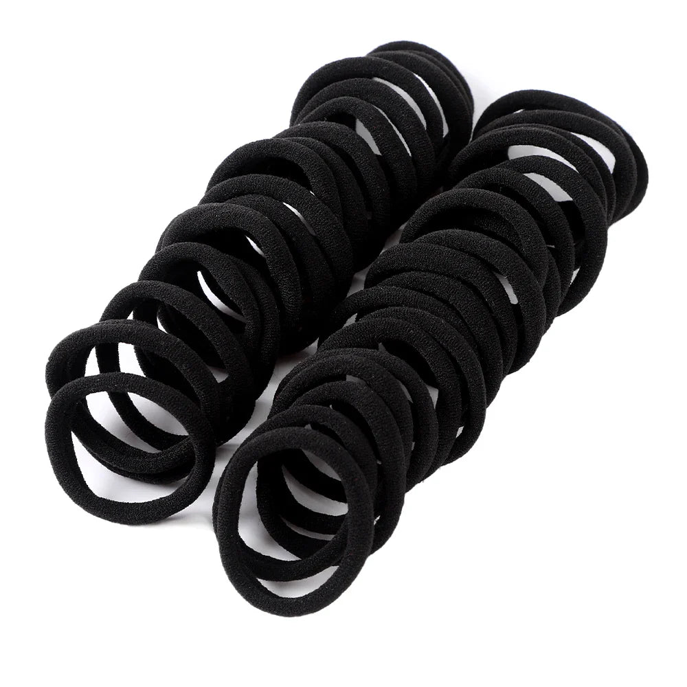 AWAYTR 50PCS/Set Girls Hair Band Hairbands Hair Accessories For Woman Kids Ponytail Holder Elastic Scrunchies Rubber Bands