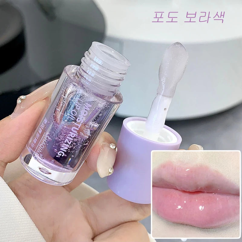 Water-light Lip Gloss Korean-style Lipstick Makeup Dupes Moisturizing Lip Serum Oil Jelly Mirror lipstick Makeup Base Lip Care