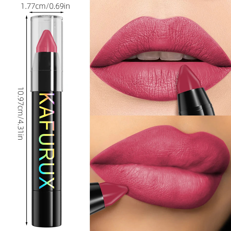 1PC 15 Colors Nude Velet Matte Lipstick Pen Waterproof Long Lasting Red Pink Lip Liner Pen Korean Makeup Lip Tint Lip Glaze