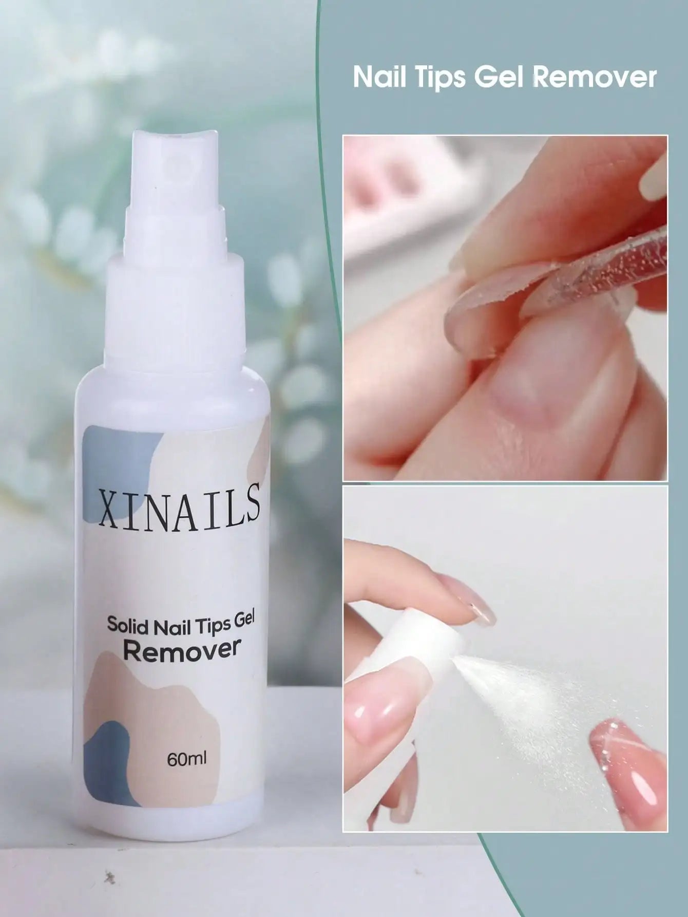 60ml Nail Tips Adhesives Gel Remover Liquids Easy To Soften Remover Press On Nails Gel Remover False Pro Nails Tip Remover Tools