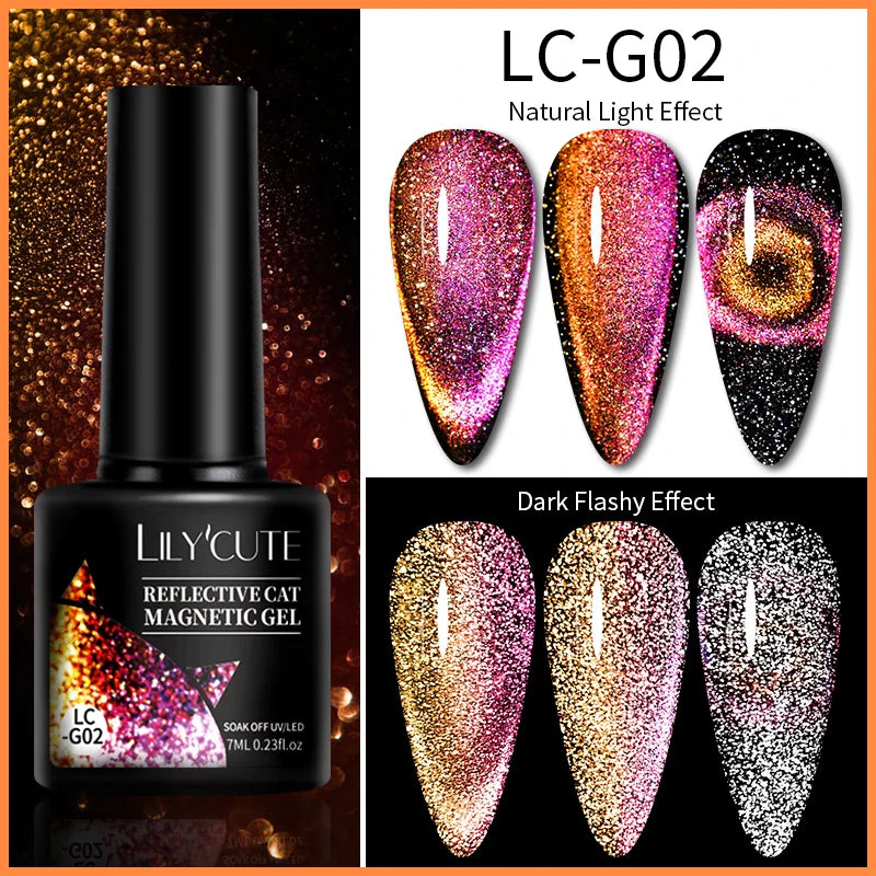 LILYCUTE Thermal Nail Gel Polish 3 Layers Temperature Shiny Color Changing Series Semi Permanent Soak Off UV Nail Gels Polish
