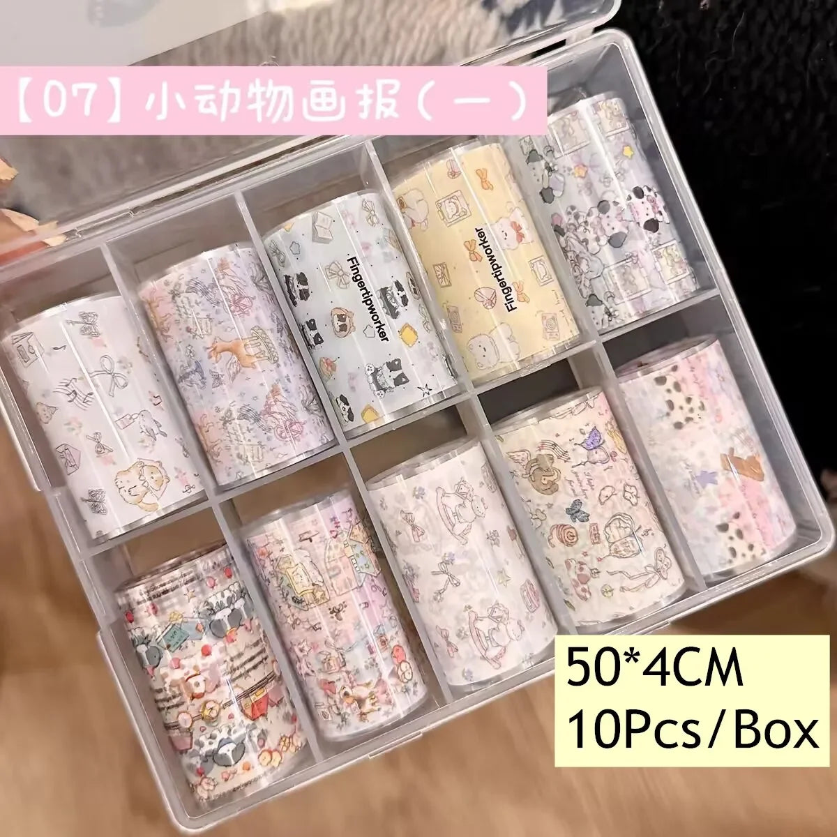 10Rolls Flower Nail Foils Transfer Paper Nail Art Stickers Manicure Set Decal Nails Decoration