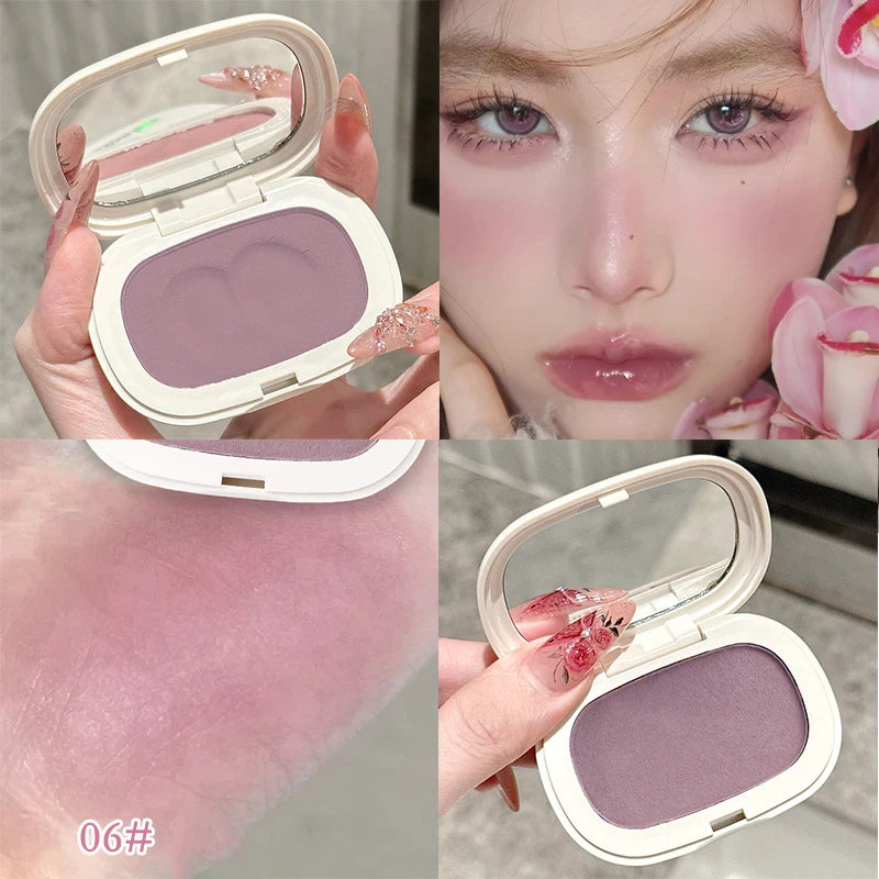Cream Matte Blusher Rouge Rubores Cute Mousse Blush Cheek Bronzer Contour Waterproof High Pigment Highlights Korean Makeup Dupes