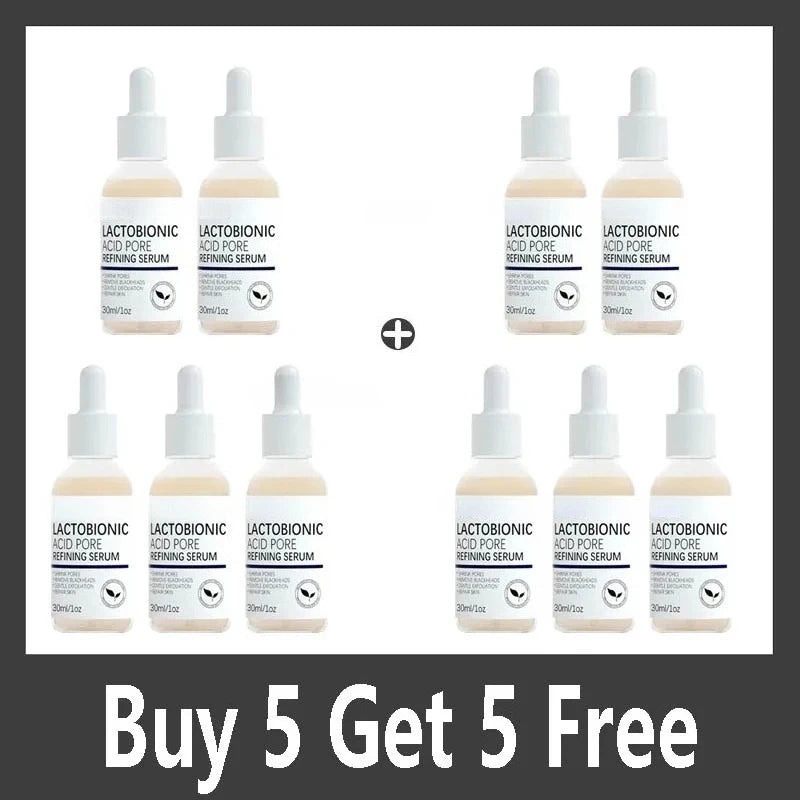 Lactobionic Acid Shrink Pores Facial Serum Fade Fine Lines Firming Nourish Essence Face Serum Moisturizing Brightning Skin Care