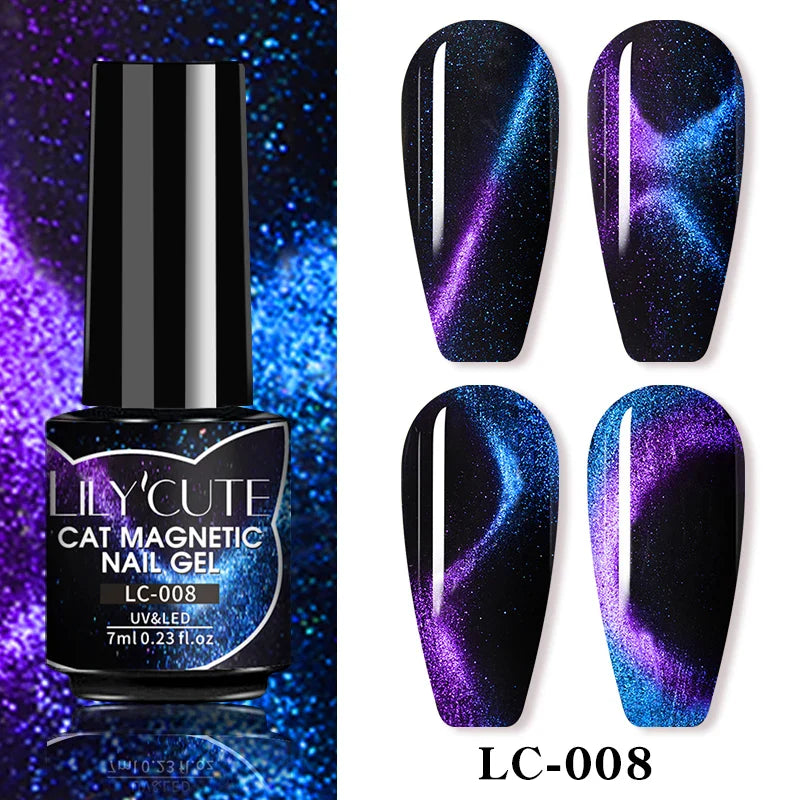 LILYCUTE Thermal Nail Gel Polish 3 Layers Temperature Shiny Color Changing Series Semi Permanent Soak Off UV Nail Gels Polish
