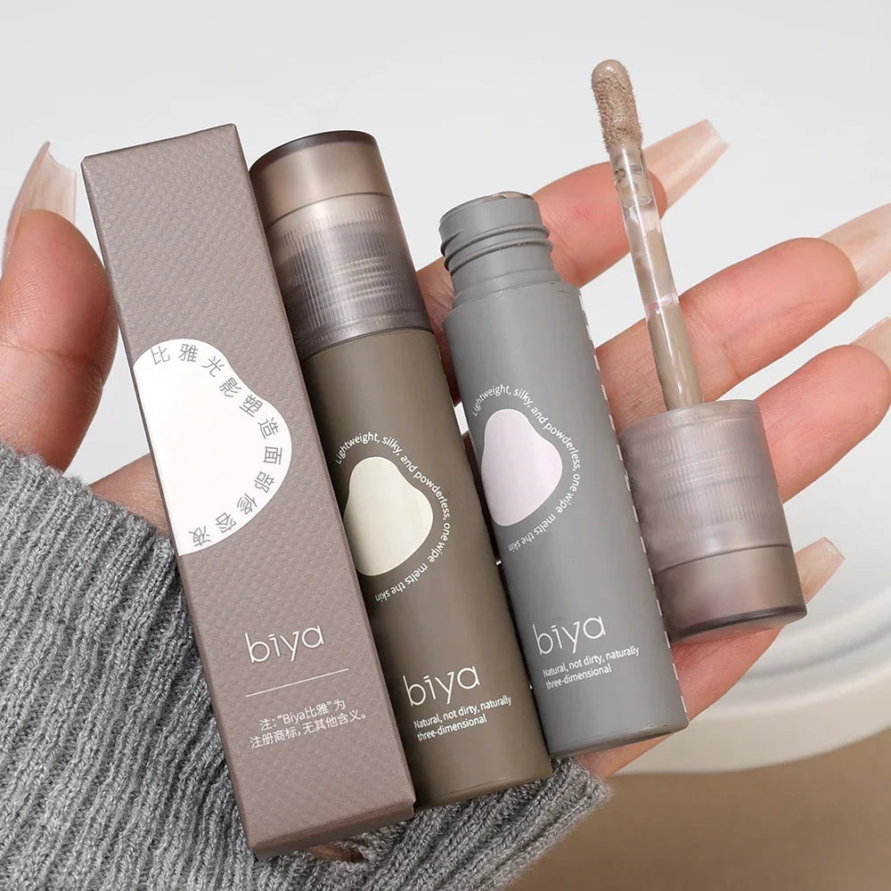 Matte Liquid Concealer Contouring Stick Skin Brighten Face Bronzer Contour Highlighter Grey Brown Woman V-face Shaping Cosmetics