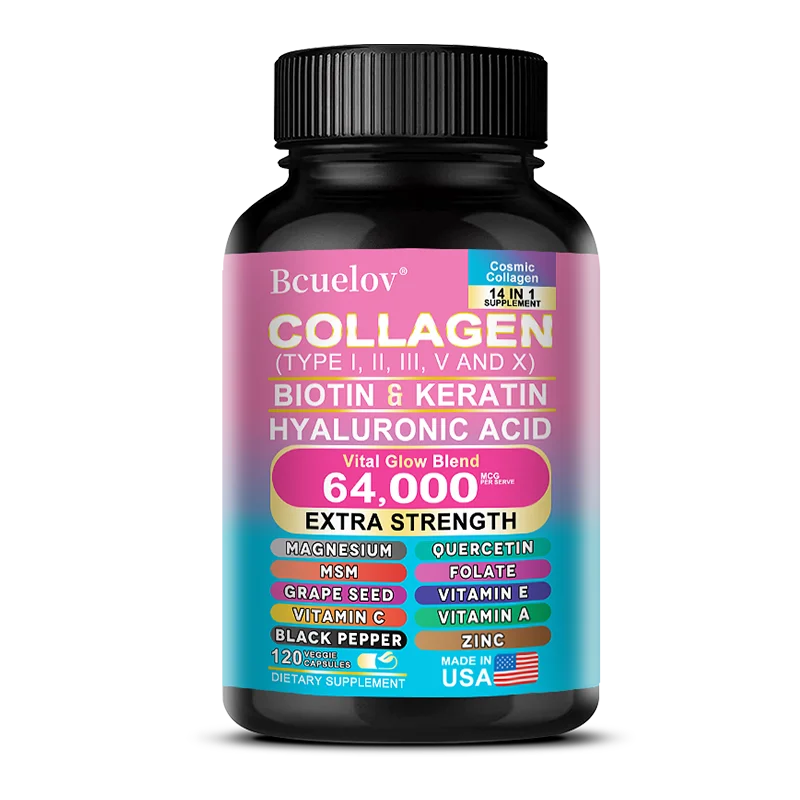 Collagen Capsules Biotin Keratin Skin Care Product Booster Anti Aging Whitening Skin Nail and Hair Care Supplement