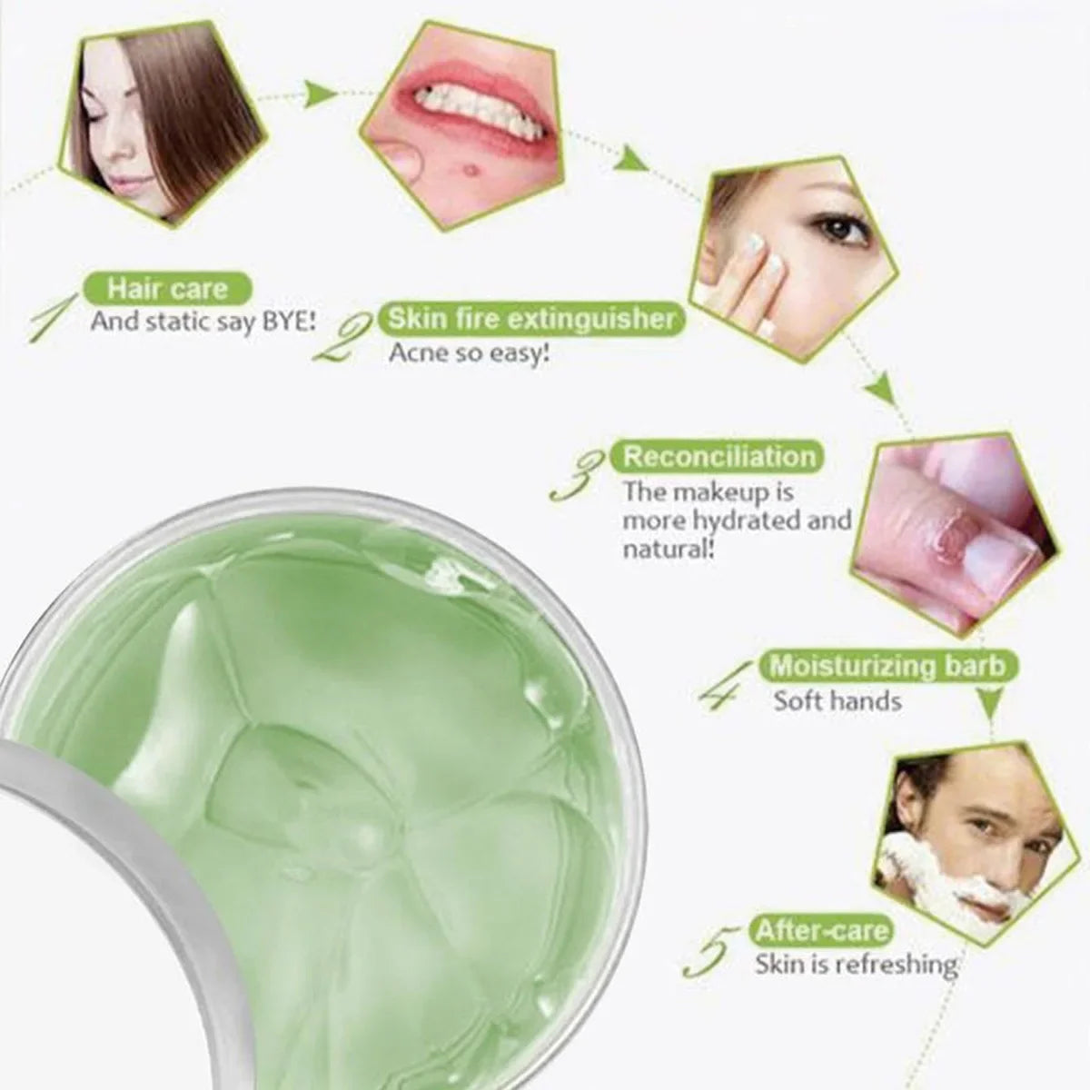 Anti-Acne Natural Aloe Vera Gel Natural Face Creams Moisturizer Acne Treatment Scar Repair Gel for Skin Repair