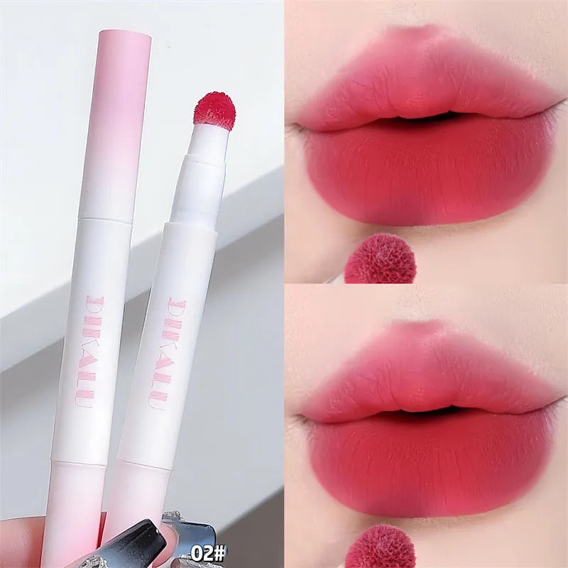 Lip Gloss Cream Air Cushion Lips Cream Matte Brick Red Lip Glaze Mud Lipstick Pen Non-Stick Cup Female Lip Tint Korean Makeup
