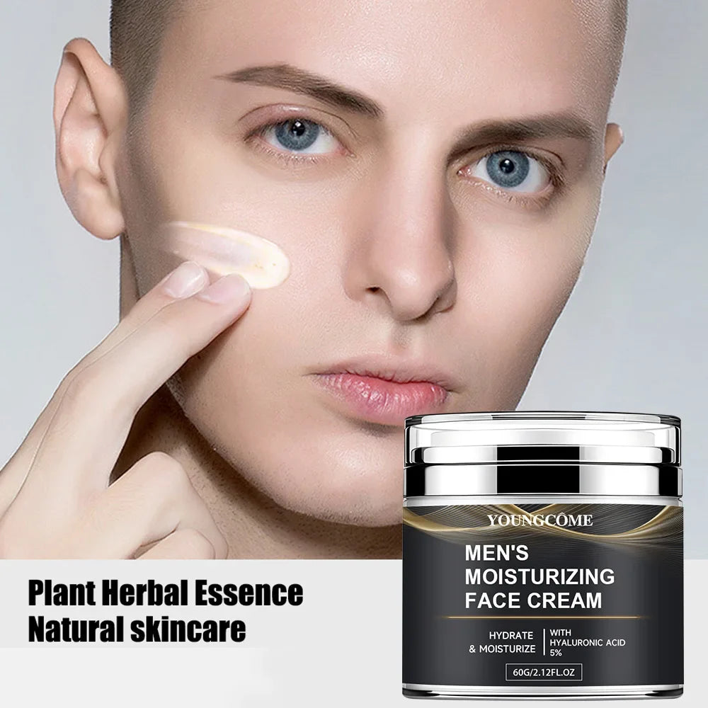 Men's Collagen moisturizing cream with retinol and vitamins, refreshing and hydrating, improves skin elasticity, day and night