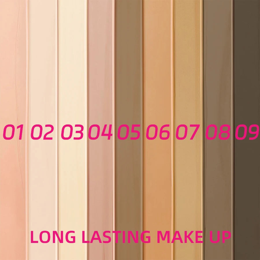 9 Color Face Foundation Cream Matte Waterproof Moisturizing Liquid Full Coverage Lasting Concearler Professional Face Makeup