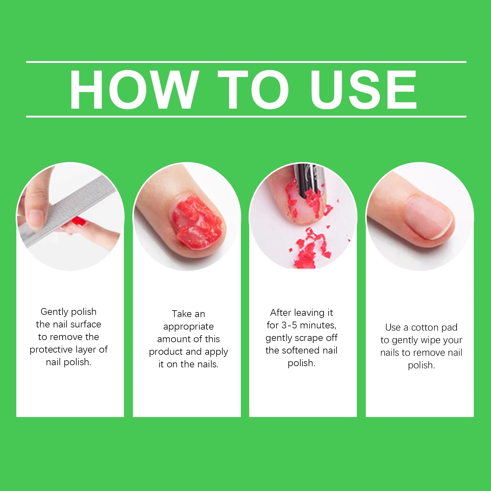 EELHOE 8ml Nail Gel Remover 3 Minutes Fast Remove Polish Soak Off Clean UV Harmless Reduce Dryness Non-Irritating Easily Removes