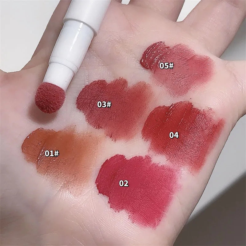 Lip Gloss Cream Air Cushion Lips Cream Matte Brick Red Lip Glaze Mud Lipstick Pen Non-Stick Cup Female Lip Tint Korean Makeup