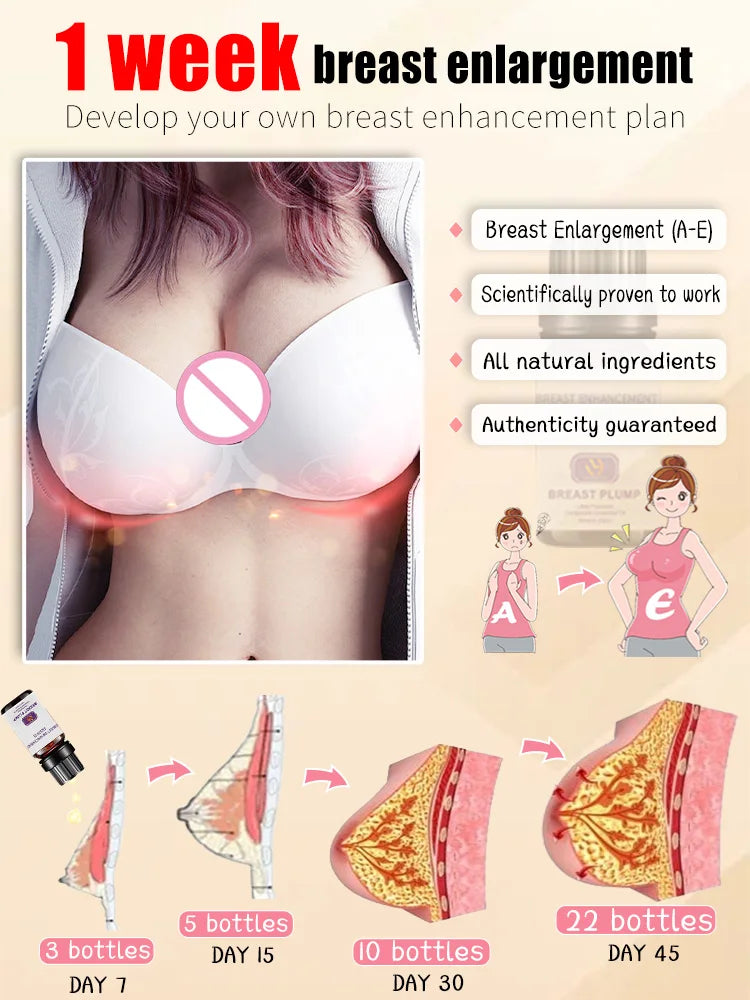 Fast Breast Growth Enlargement Cream Chest Lift Firm Enhancer Care Oil Butt Breast Plump Growth Massage Boobs Bigger Body Care