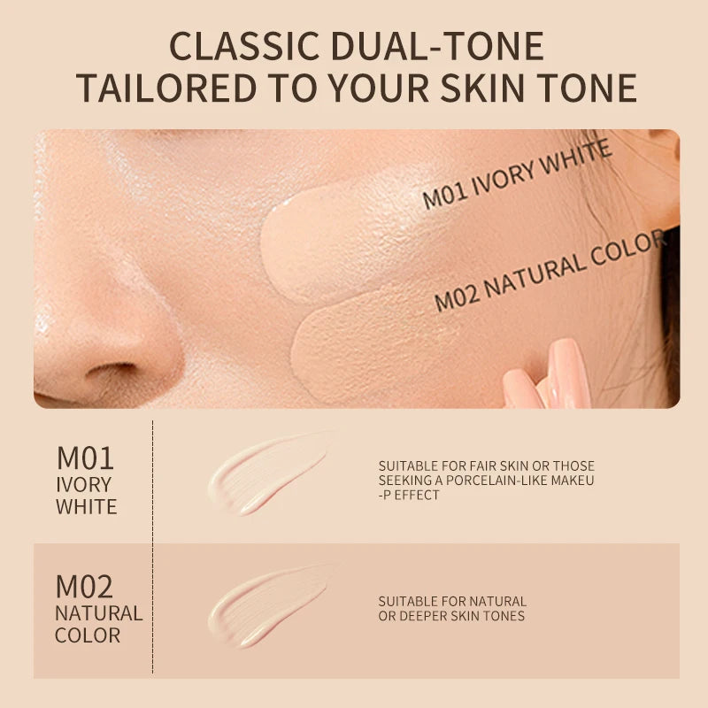 MACKANDY Natural Botanical Liquid Foundation Full Coverage Non-Greasy for Combo &Oily Skin Easy-to-apply Matte Finish Foundation