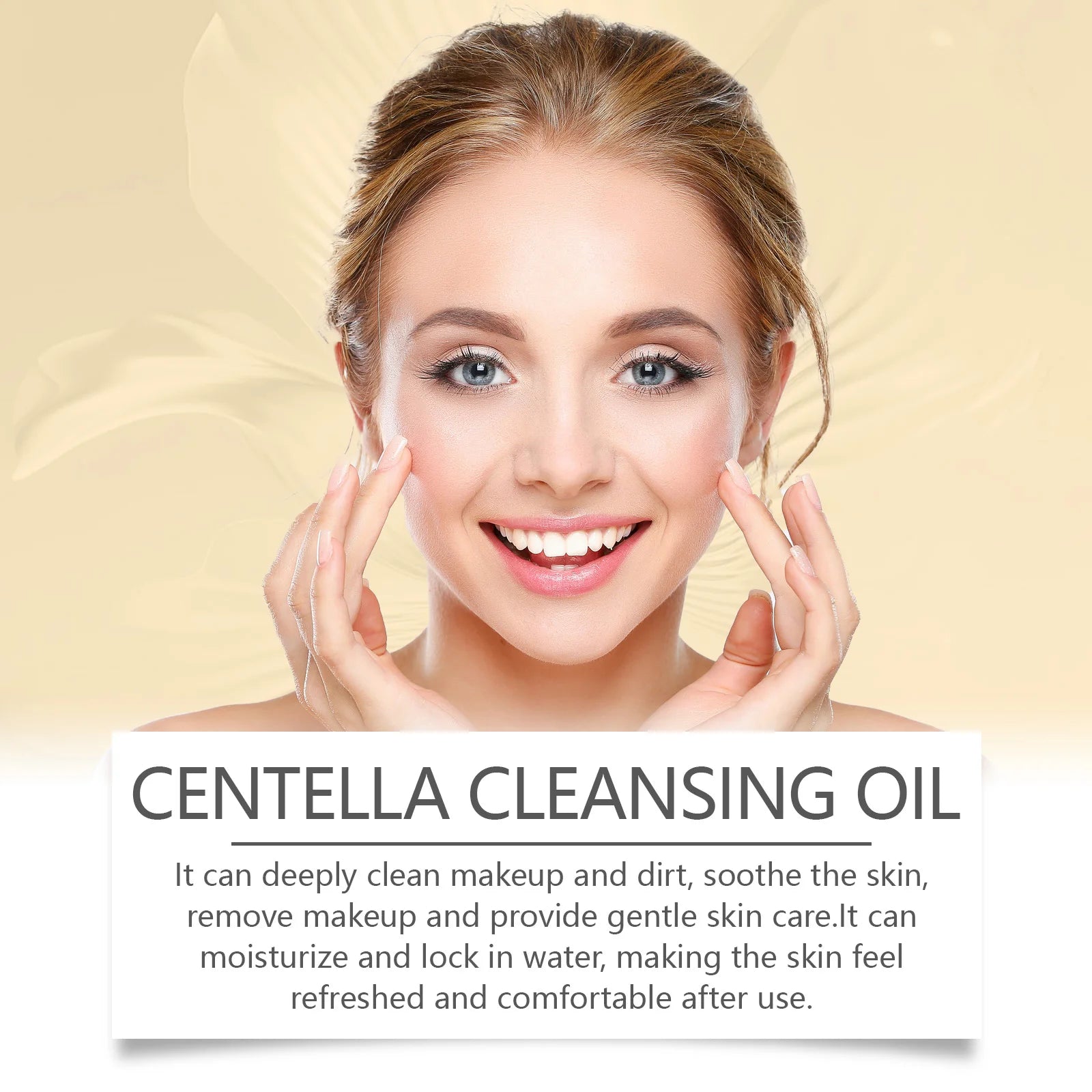 Cleansing Remover Oil Facial Makeup Remover Moisturizing Face Refresher Cleaning Centella Asiatica Extract Vitamin E Oil