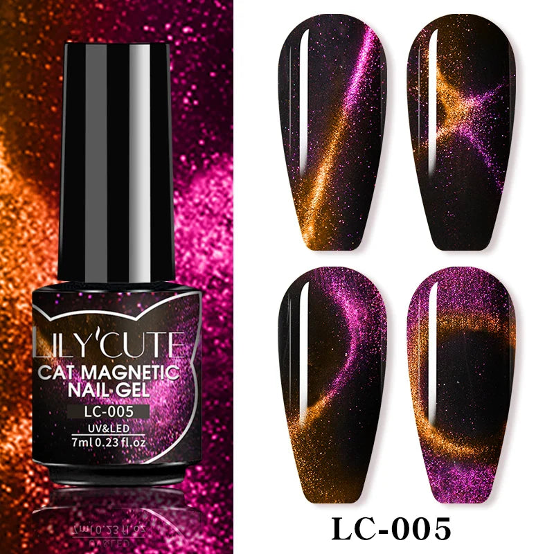 LILYCUTE Thermal Nail Gel Polish 3 Layers Temperature Shiny Color Changing Series Semi Permanent Soak Off UV Nail Gels Polish