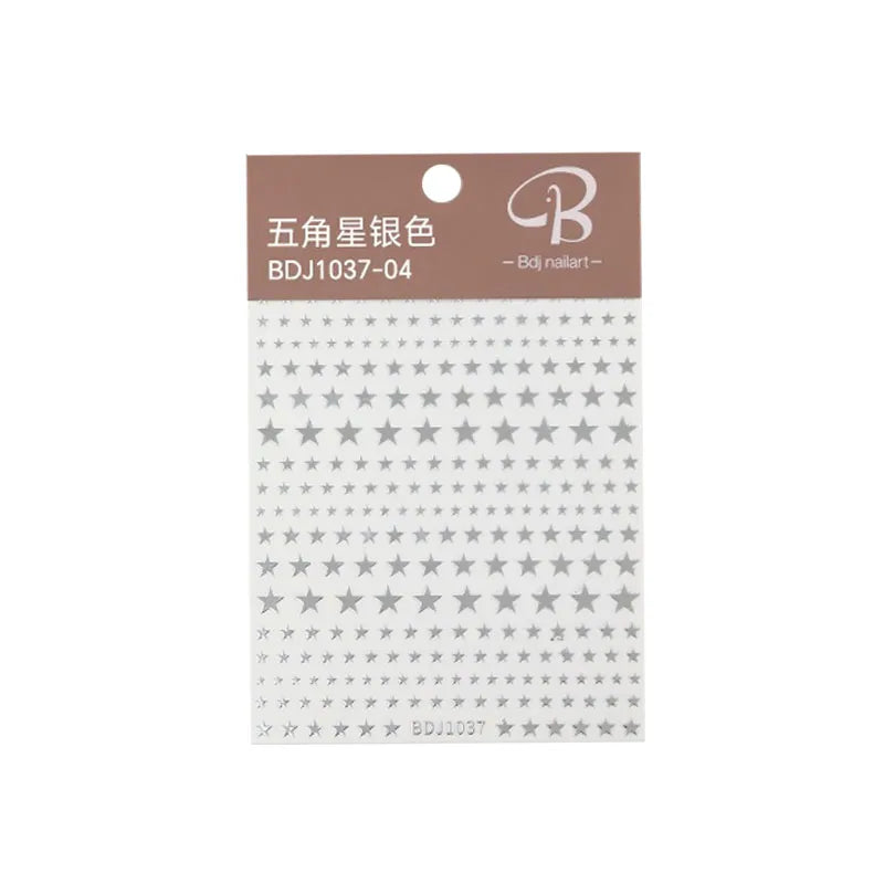 New Star Nail Sticker Nail Stickers Self-adhesive Nail Ribbon Star Sticker Gel Polish Decals Kawaii Accesories ZJT15