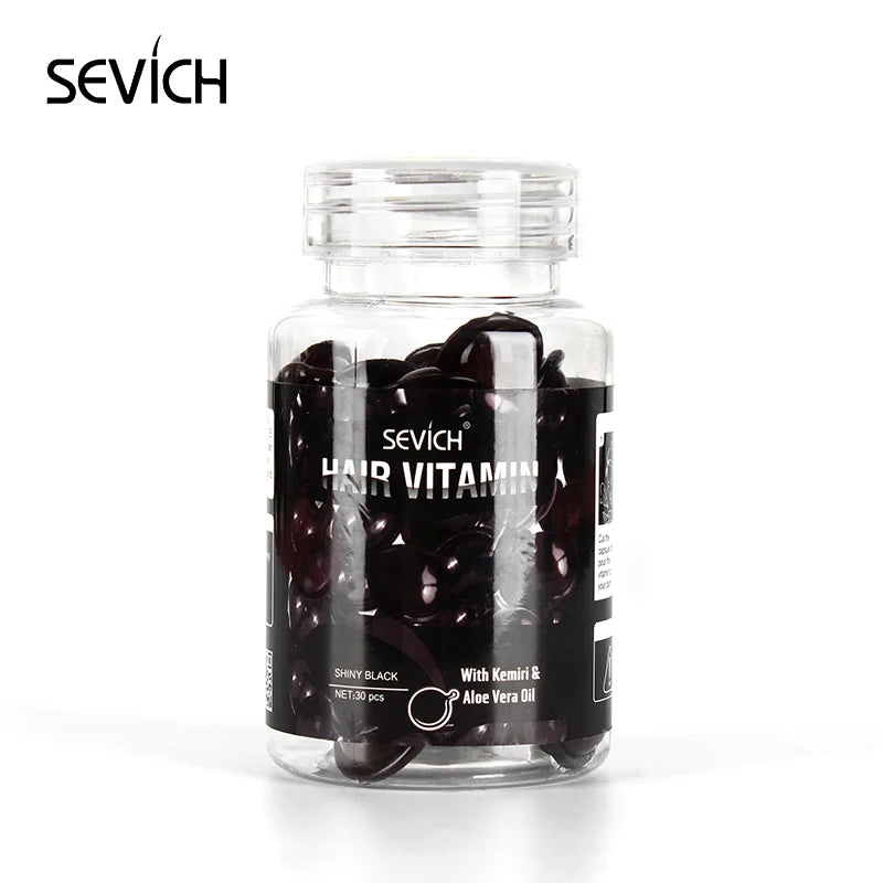 30Pcs Anti Hair Loss Hair Vitamin Capsule Oil Keratin Complex Oil Smooth Silky Hair Serum Hair Mask Repair Frizz Damaged Sevich