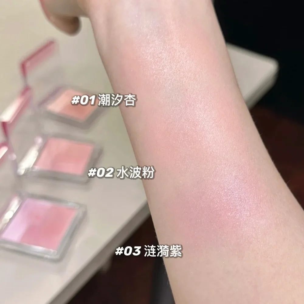 Judydoll Water Satin Glow Blush Two-color Expansion Blusher Matte Natural Cheek Tint Brighten Face Contouring Waterproof Makeup