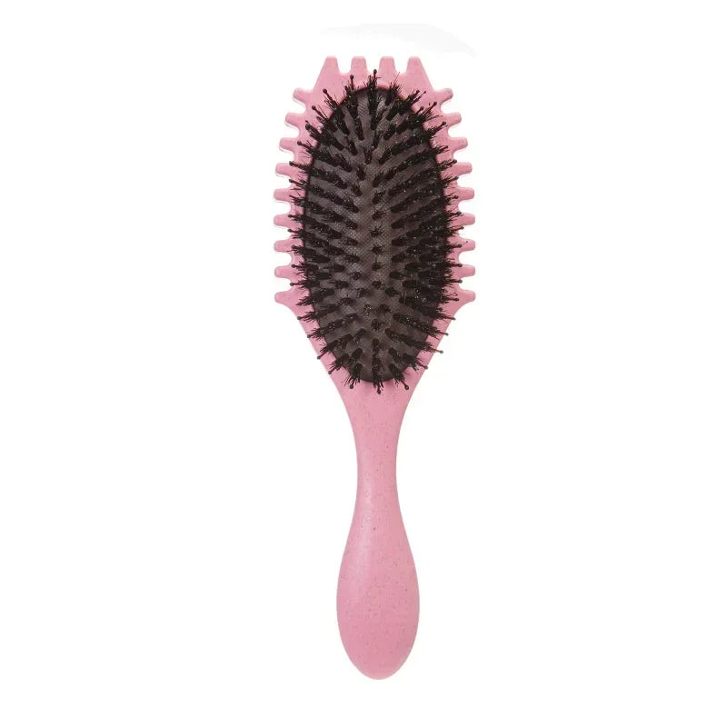 1pcs Curl Styling Tangled Boar Bristle Hair Comb Massage Comb Detangle Hair Styler Shaping Defining Salon Barber Styling Tools
