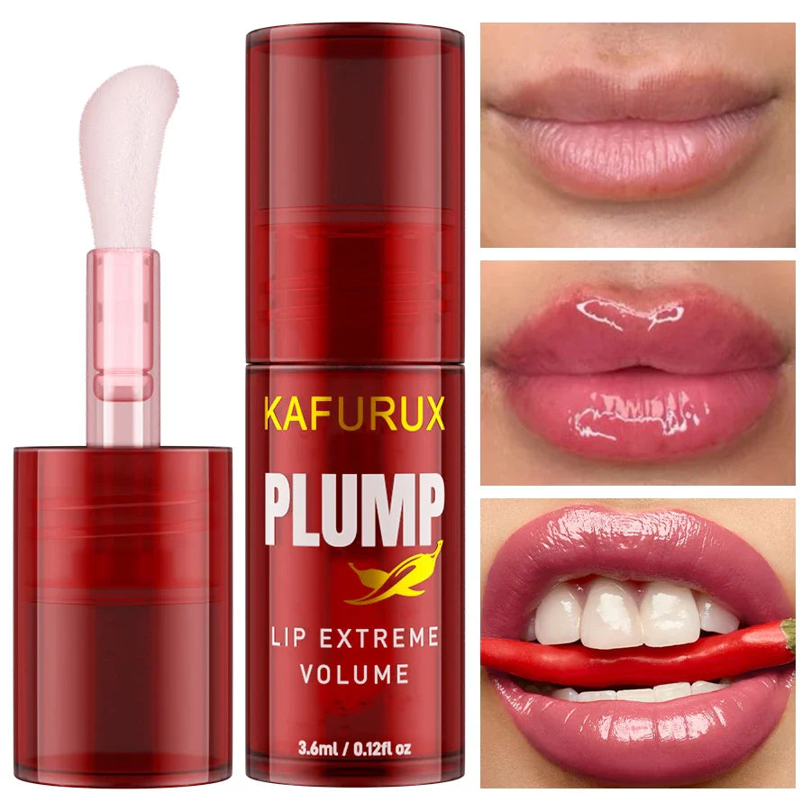 1PC Lip Plump Long Lasting Lip Oil Moisturizing Lip Gloss Serum Instant Volumising Essence Oil Repair Lip Fine Lines Increase