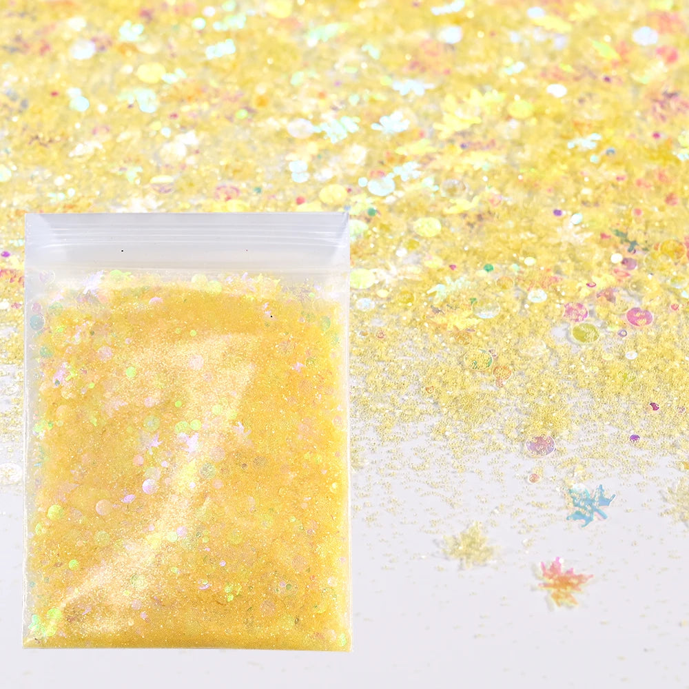 10g Pink Love Heart Nail Sequins Holographics Glitter Sequins Nail Art Decoration Mixed Size Ultrathin Flakes Manicure Sequins