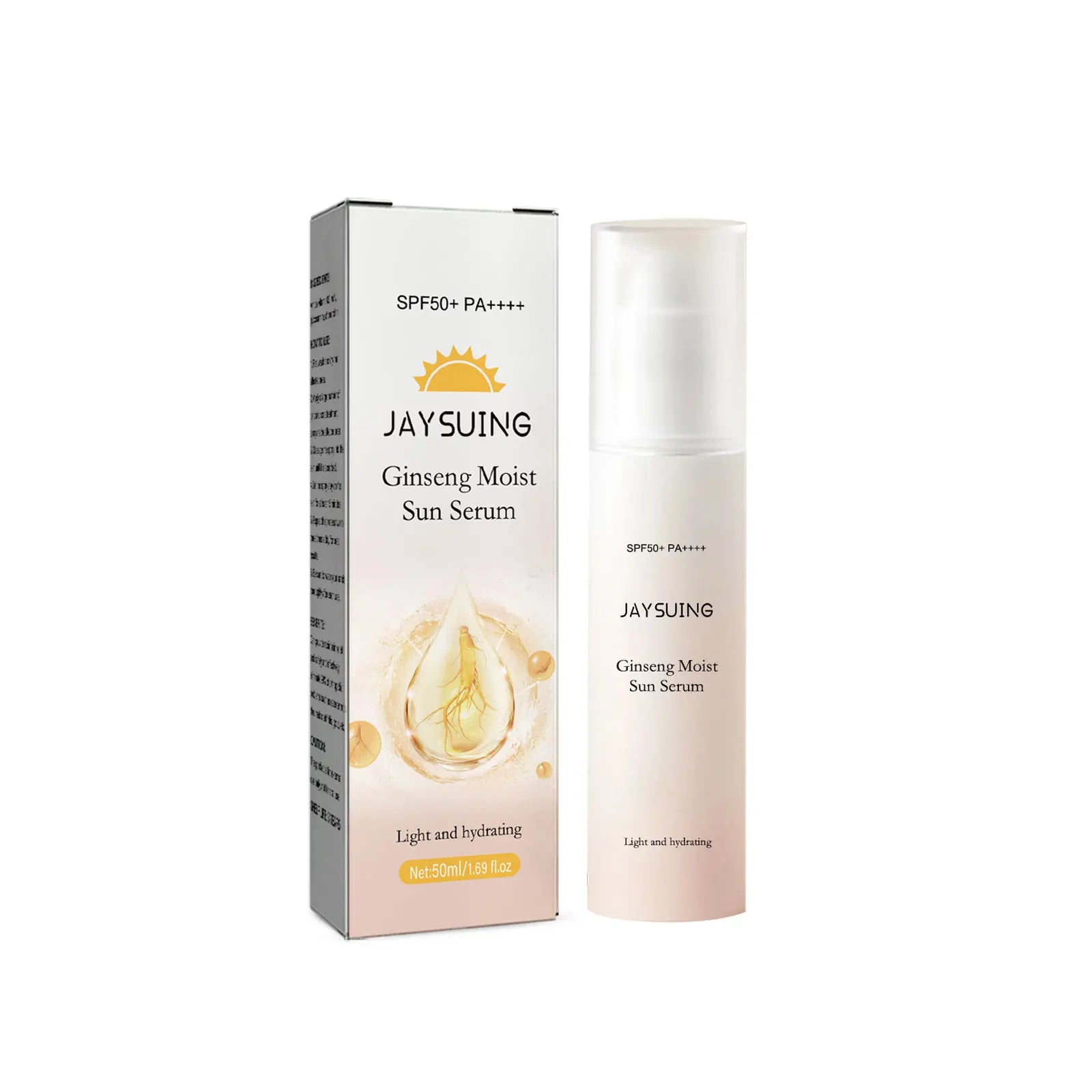 Ginseng Moisturizing Sunscreen SPF 50 Prevent Tanning Repair Sunburn Oil Control Resist Melanin Antioxidant UV Resistant Cream