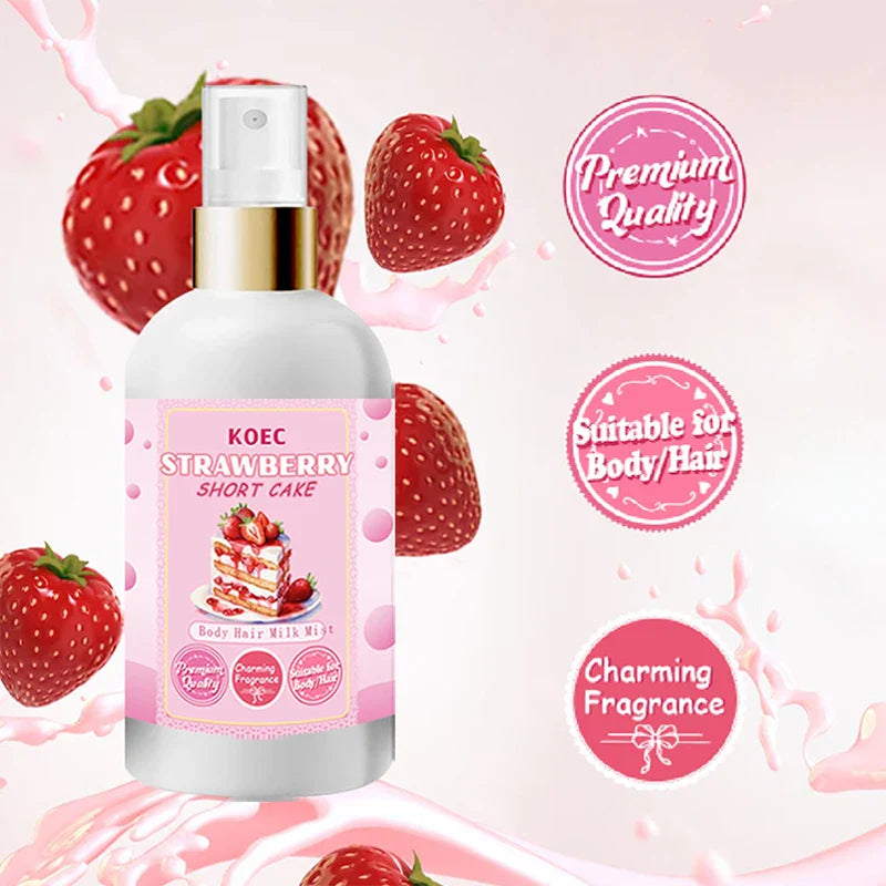 French Women's Strawberries Body Spray Fresh Vanilla Light Long Lasting Perfume Pheromone Perfume New Sweet Date Charm Perfumes