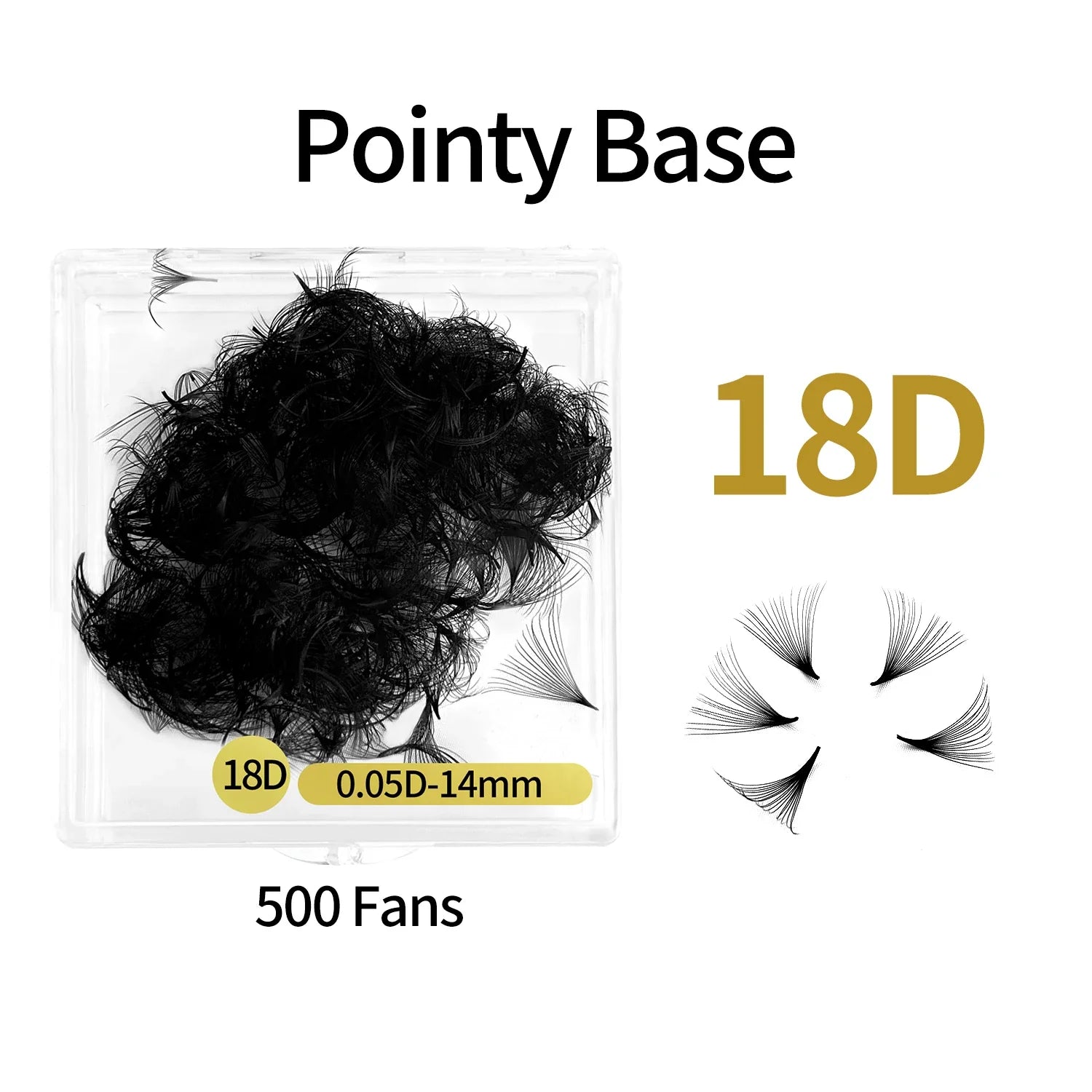 ABONNIE Loose 8D-20D Pointy Base Short Stem Premade Russian Volume Fans Faux Mink Premade Eyelash Extensions Makeup Cilios
