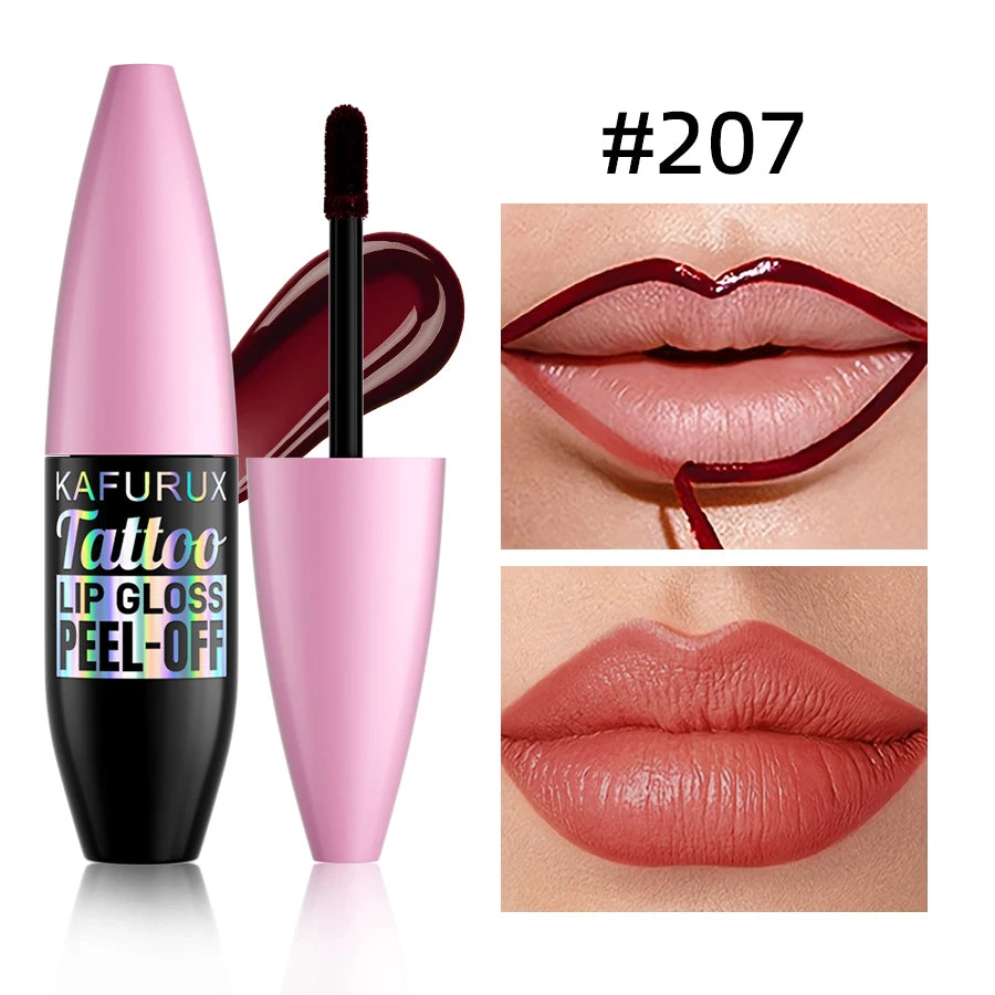 7 Color Waterproof Lip Liner Peel Off Lip Tint Long Lasting Matte Lip Gloss Red Pink Rose Contour Tear-off Lip Makeup Stian Cosm