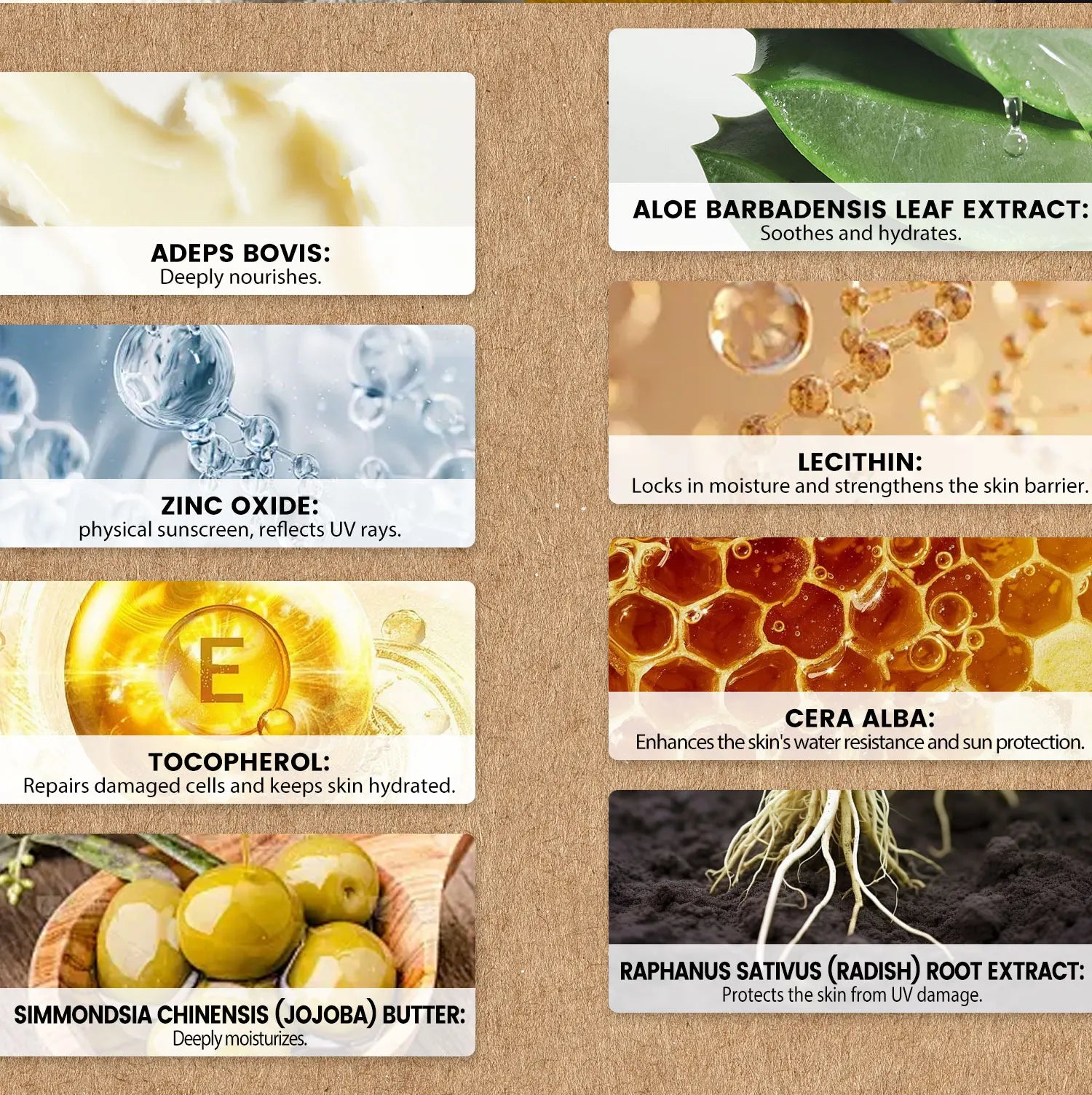 100g Organic Grass-Fed Beef Tallow Sunscreen SPF50 Long-lasting Sun Protection Face & Body Sunscreen Waterproof and Sweat-proof