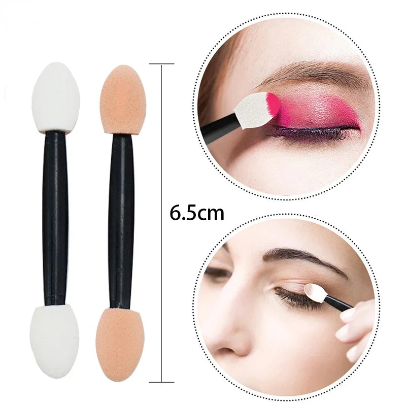 Wholesale 100Pcs/ Bag Small Shadow Brush Makeup Mini Tools Wholesale Portable Eyeshadow Applicators In Bulk Double Sponge Eye