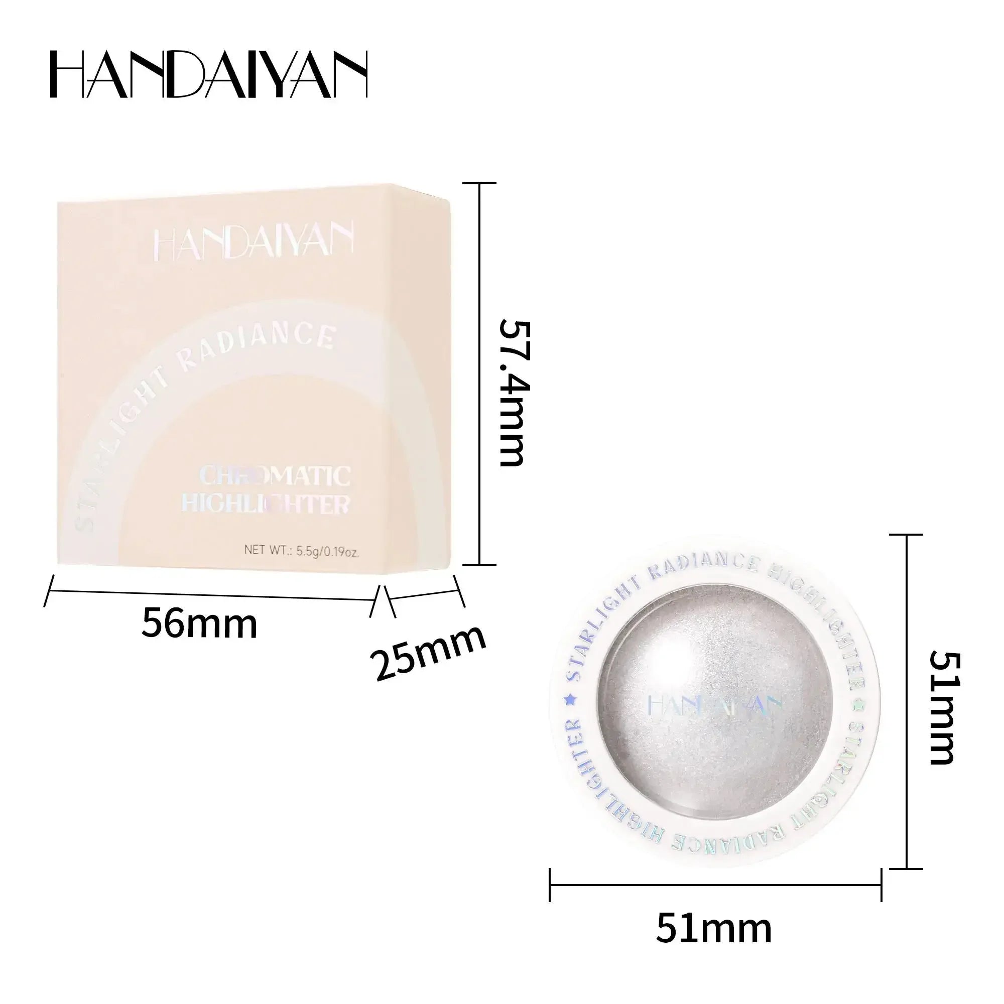 Single Color Highlighter Long Lasting Shimmer Radiance Sparkling Contour Brighten Chromatic Makeup Creamy Finish